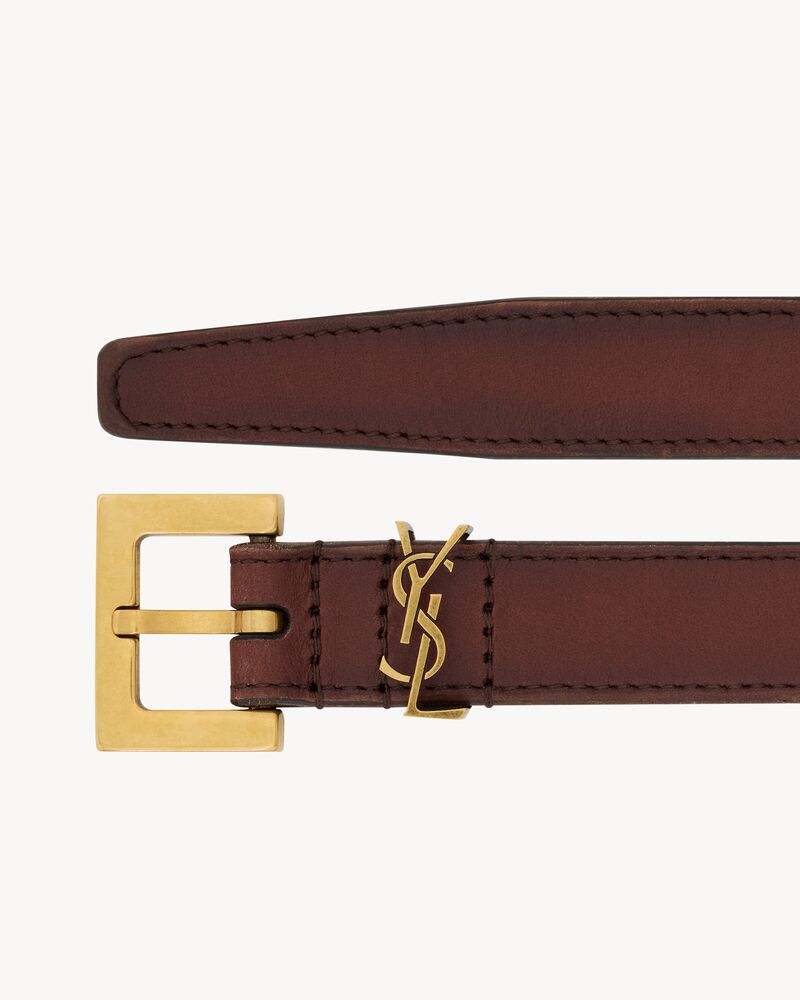 cassandre thin belt in vegetable-tanned leather - Image 3